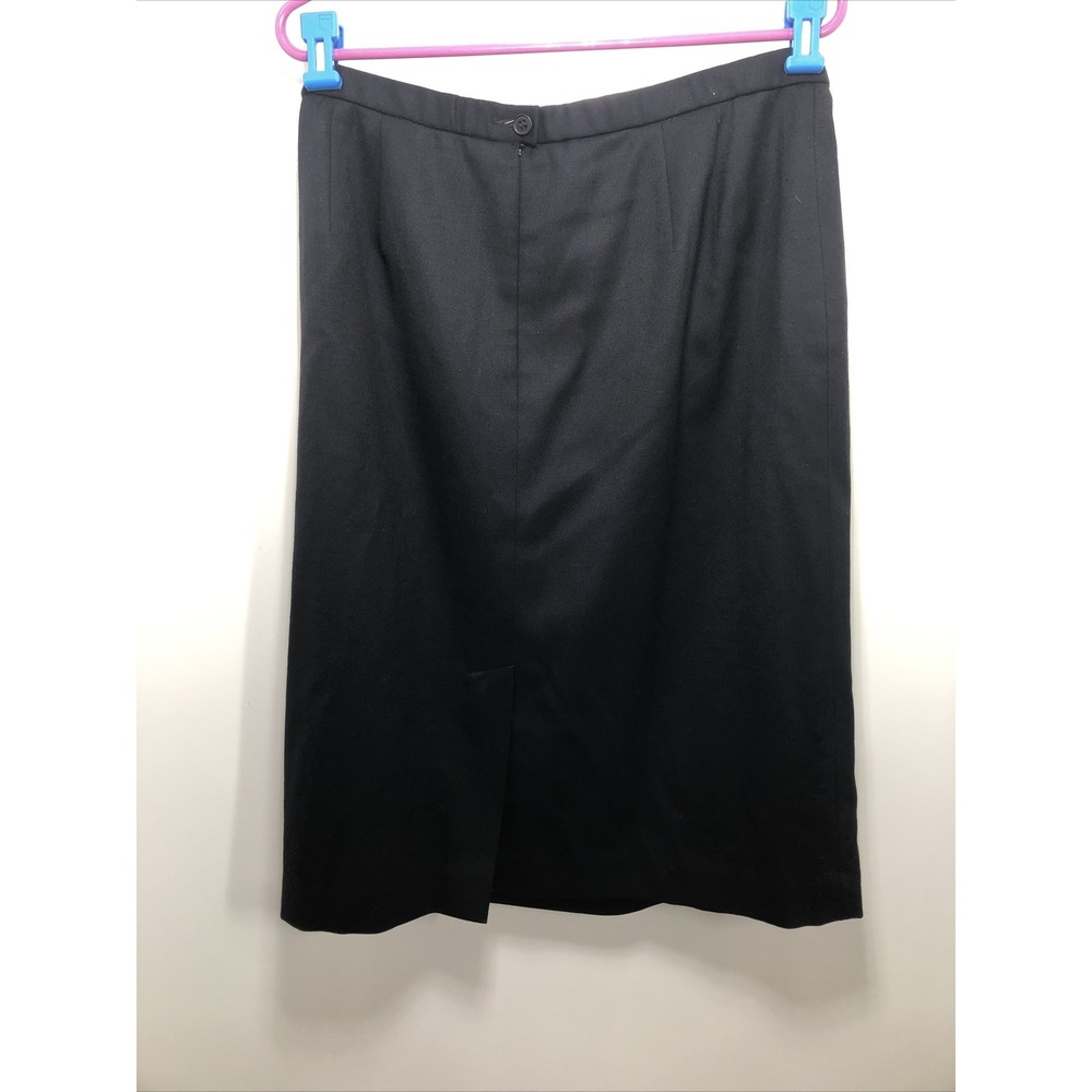 Pendleton Long Wool Skirt Black Business Attire Womens Size 18 USA